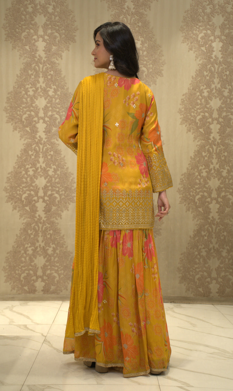 Sharaya (Sharara with Short Kurta and Dupatta)