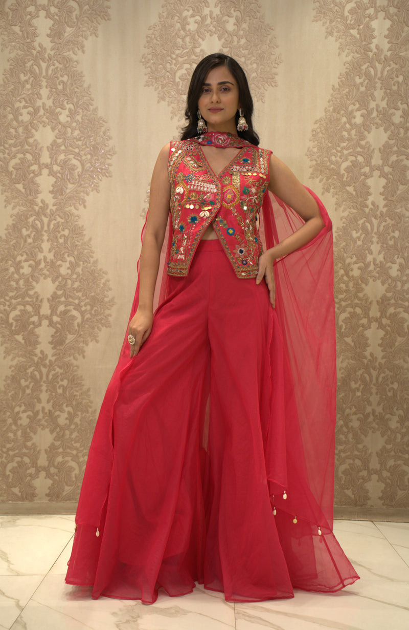 Paljak (Palazzo Pant with Short Jacket Dupatta)