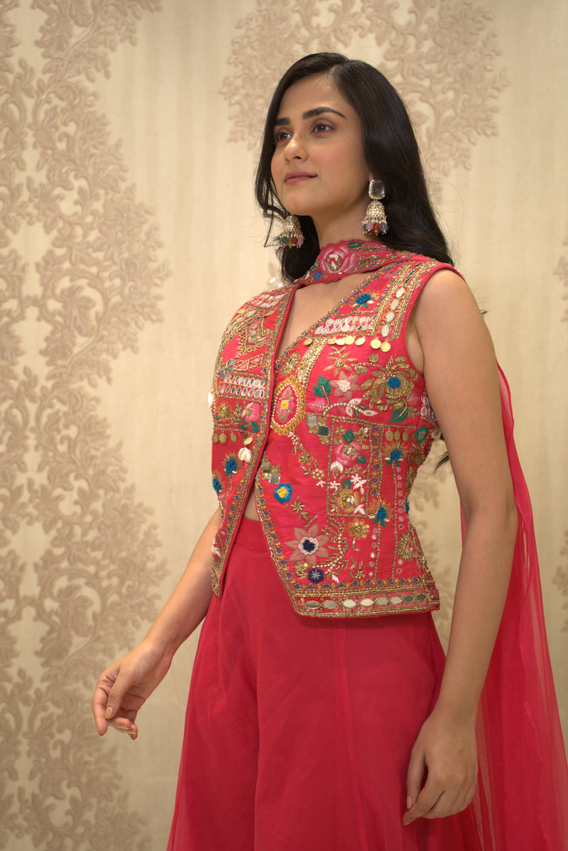 Paljak (Palazzo Pant with Short Jacket Dupatta)
