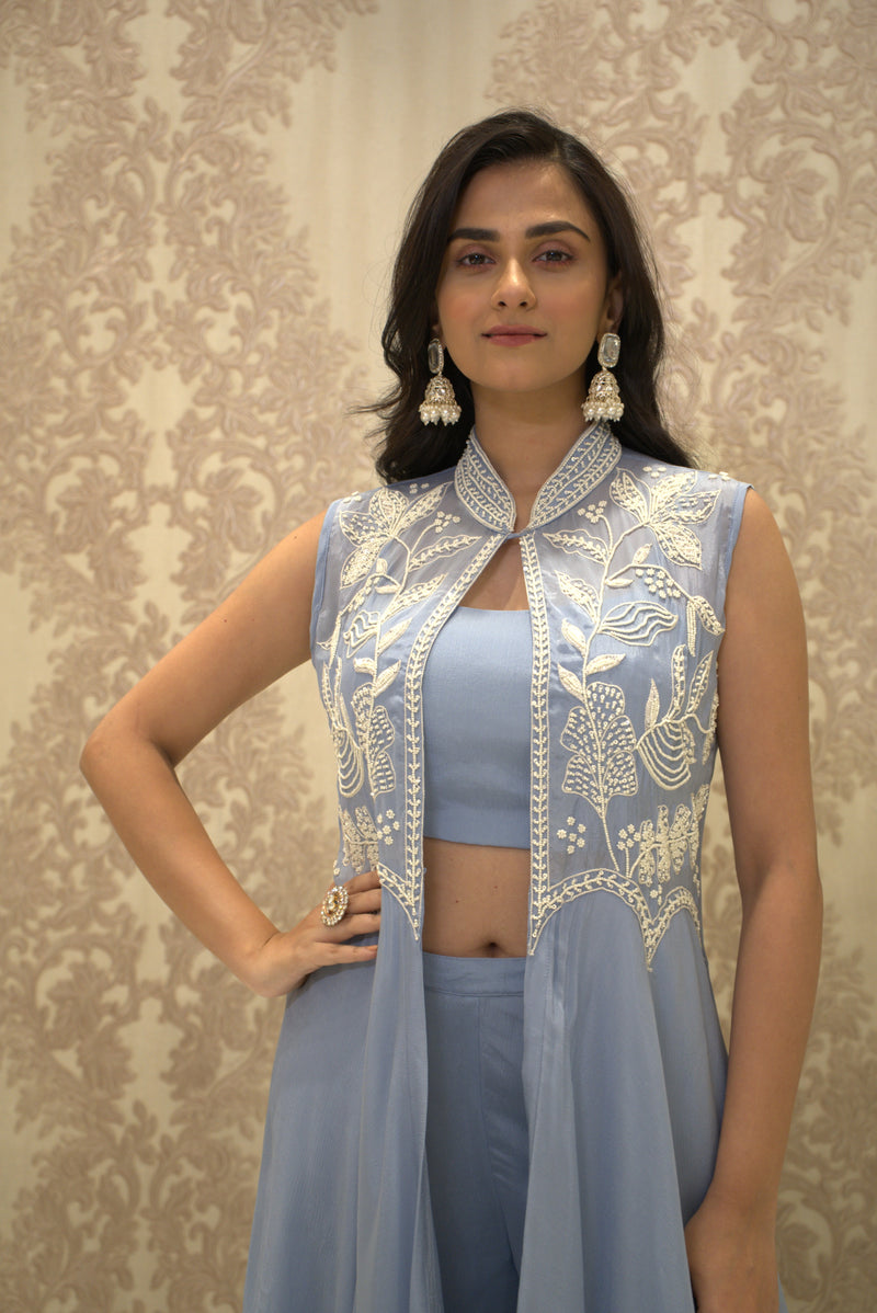 Palajack (Palazzo Crop Top with Jacket)