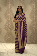 Nafasat (Katan Silk saree with Tissue Stripes)