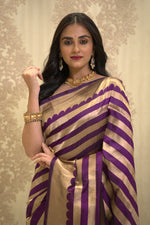 Nafasat (Katan Silk saree with Tissue Stripes)