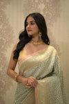 Rohini (Tissue Silk Saree with all over Stripe Jaal)