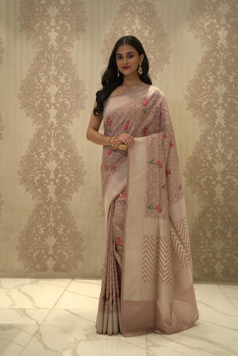 Malhar (Pashmina Silk Saree with Mina Booty Work)