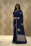 Jemisha (Katan Silk Saree with all over Stripe Jaal)