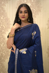 Jemisha (Katan Silk Saree with all over Stripe Jaal)