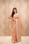 Marigold (Orange Crushed Tissue Saree )