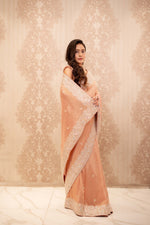 Marigold (Orange Crushed Tissue Saree )