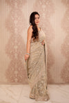 Noor (Green Crushed Tissue Embroidery Saree)