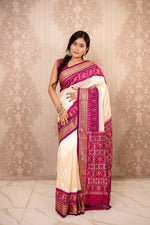 Rukmani (White Iquat Silk Saree)