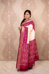 Rukmani (White Iquat Silk Saree)