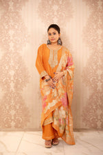 Kurpant (Orange Pant with Kurta and Chunni)