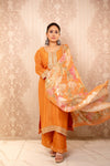 Kurpant (Orange Pant with Kurta and Chunni)
