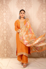 Kurpant (Orange Pant with Kurta and Chunni)
