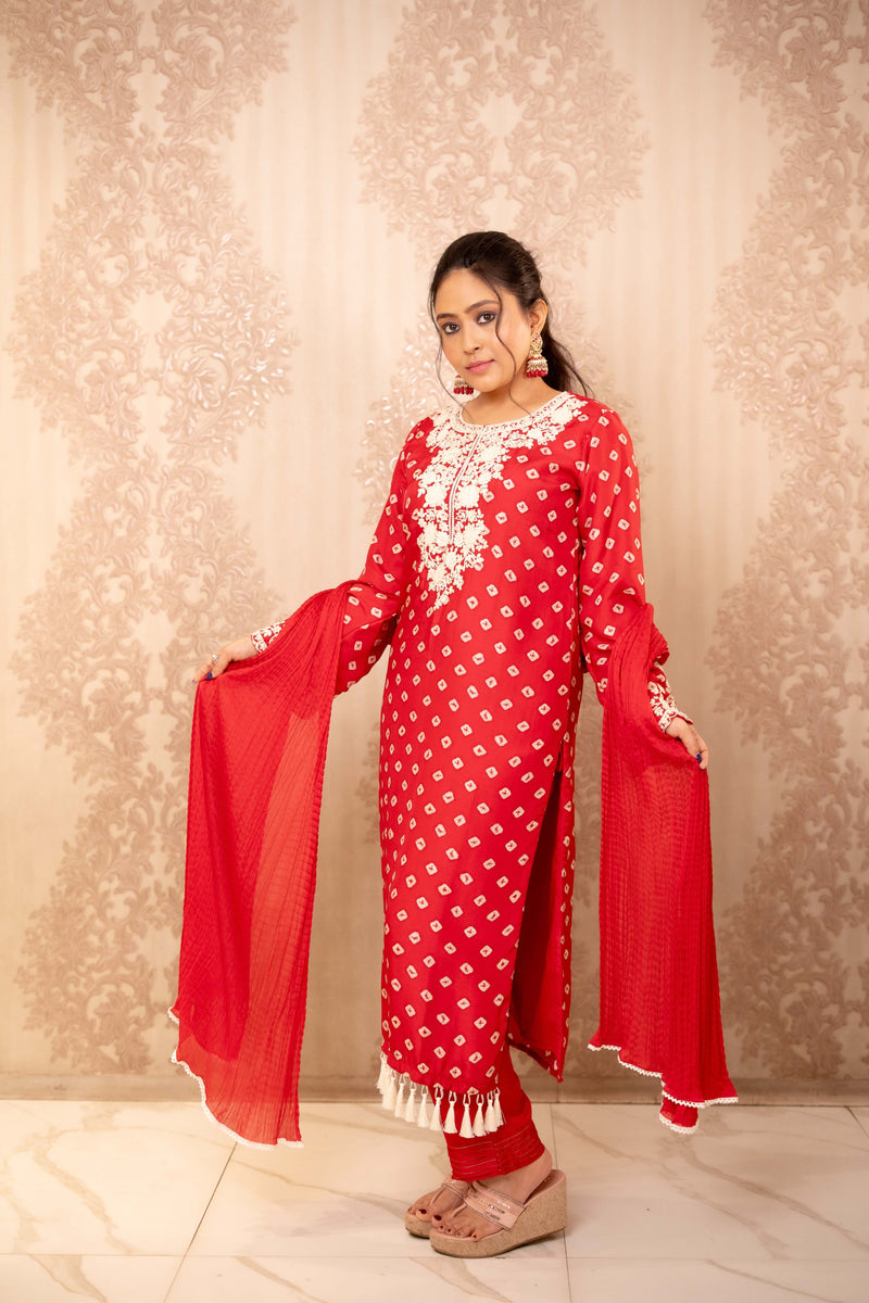 Aarohi Classic (Straight Pant Kurta with Crushed Chunni)