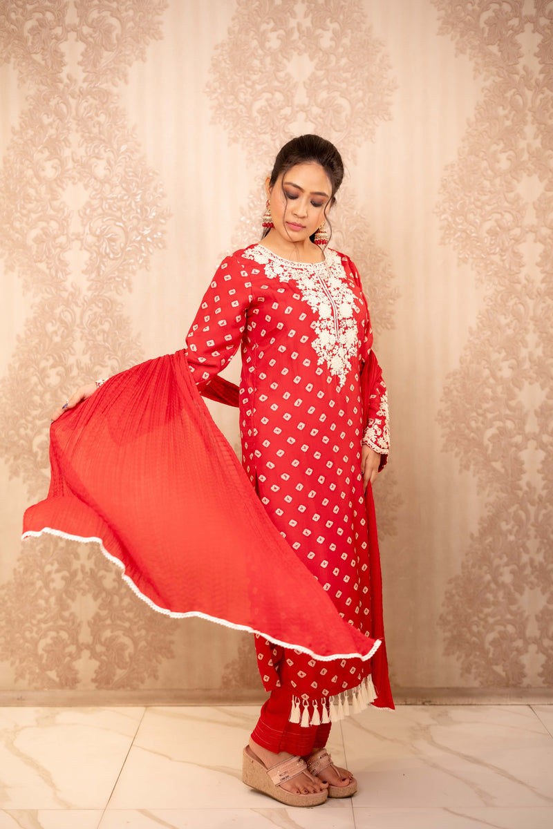 Aarohi Classic (Straight Pant Kurta with Crushed Chunni)