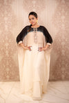 Elysian Drape Kaftan ( Black and White Long Kaftan )