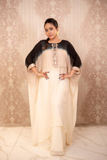 Elysian Drape Kaftan ( Black and White Long Kaftan )
